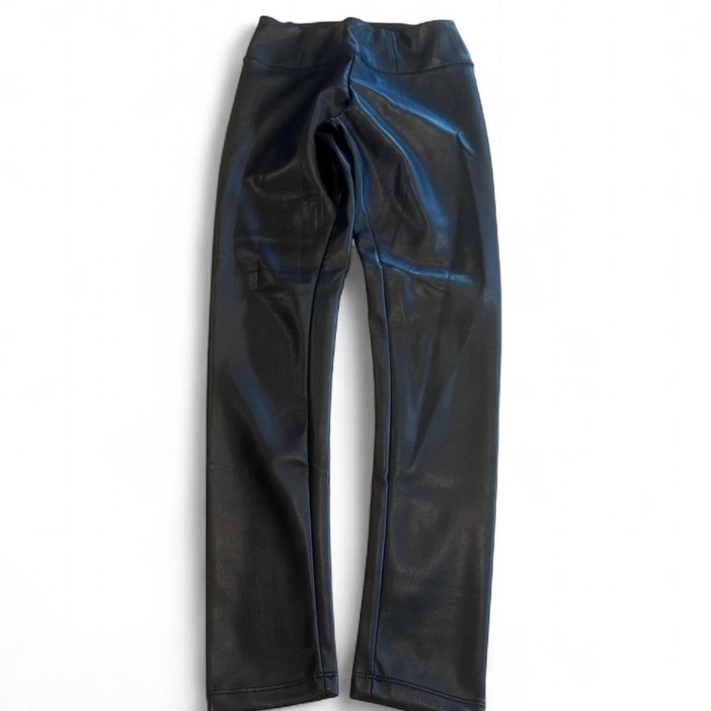NWT Goth Biker Hunter & Brown Women's Faux Leather Pants Black Size XS Steampunk